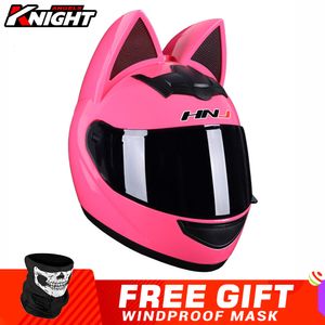 Cycling Helmets HNJ Motorcycle Helmet Casco Moto Off road Removable Cat Ear Four Seasons Breathable Motocross Men Women 230923