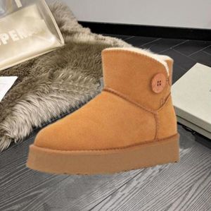 2023 Damen Winter Ultra Mini Boot Designer Australische Plateaustiefel für Herren Echtes Leder Warme Knöchelfell Booties Luxuriöser Schuh 35–46 Damen Schneestiefel AGGD2222D