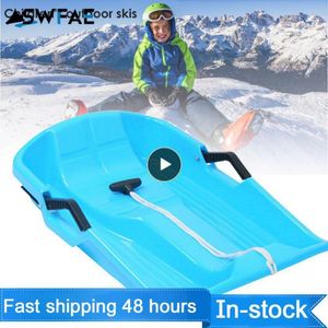 Släden Solid Snow Sledd Speeder Flyer Flyer Board Toboggan Sledge med dragrep och handtag för vintersport 231017