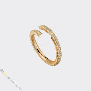 Tırnak Ring Mücevher Tasarımcısı Kadınlar için Elmas-Pave Designer Ring Titanyum Çelik Altın Kaplama ASLA SOLMAYAN ALERGİK, GOLD RING, MAĞAZA/21621802