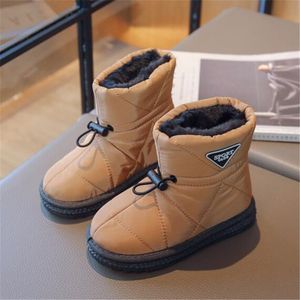 Vendita calda stivali per bambini scarpe invernali in cotone caldo stivali da neve per bambini per bambini scarpe in peluche impermeabili scarpe sportive per ragazzi