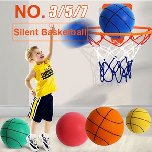 Party Balloons Silent Basketball Indoor Mute Pat Ball 24cm No 3 5 7 Soft Foam For Kids Adult 230922