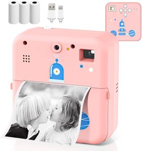 Toy Cameras Instant PO Print Camera för barn Termisk etikettskrivare Digital Child Girl Birthday Present 230922