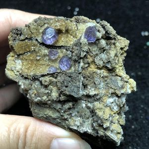 Dekoratif Figürinler 175.Genal Tanzanya Mavi Florit ve Kristal Symbiotic Mineral Örneği İyileştirme Enerjisi Kuvars Gem Ev Dekorasyonu