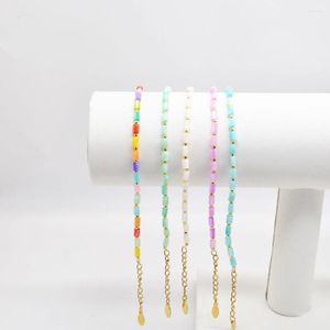 Strand Natural Cylindrical Shell Bracelet Sweet And Lovely Girls' Women's Jewellery. Handmade Support Wholesale.