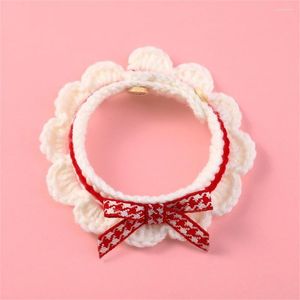 Dog Collars Pet Supplies Hand Hook Wear Strong Unique And Fashionable Lovely Design Add A Touch Of Elegance Knitted Scarf Five Colors