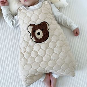 Sleeping Bags Baby Sleeping Bag Cartoon Printed Anti-Kick Sleepwear for born Baby Swaddle Infant Kids Sleeping Vest Clothes 230923