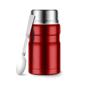 Wasserflaschen 750 ml Große Kapazität Thermoskanne Edelstahl Glas Lunchbox Lebensmittel Suppe Behälter Flasche kostenlos mit Löffel 230923