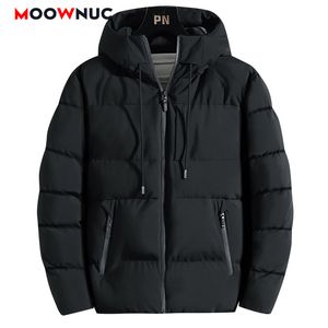 Mens Down Parkas Fashion Male Thick Winter Overcoat Casual Jacket Hat Varm lång vindbrytare Classic Windproof Business Hombre 230923