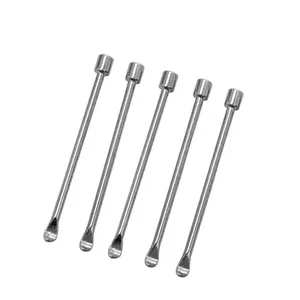 Stainless steel iron dabber tool titanium dab nail 59cm for wax atomizer dry herb vaporizer pen Water Pipe cleaner Ear Pick Ear Cleaning Tools