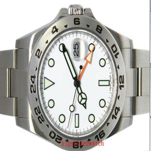 Luksusowy zegarek wysokiej jakości 42 mm Explorer II 216570-77210 White Dialasia ze stali nierdzewnej 2813 Ruch mechaniczny automatyczne zegarki męskie B239K