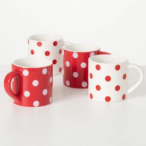 Mugs Polka Dot Mug Multicolor Drinking Utensils Milk Cups Set of 4 230923