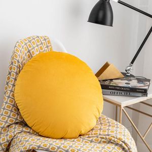 Poduszka okrągła poduszka miękka aksamitna okładka dekoracyjna sofa sofa dekoracje domu bez wypełnień 45 cm