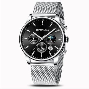 Crrju 2266 Quartz Mens Watchカジュアルパーソナリティウォッチの販売ファッション人気の学生デート正確な腕時計244n