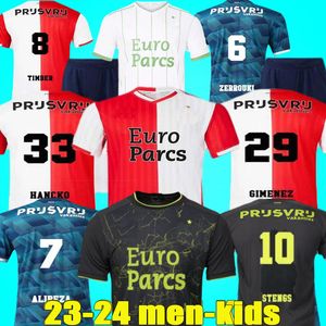 2023 2024 Feyenoords Kokcu Danilo Camisas de futebol Quarto Gimenez 23 24 Homens Kits Kits Home Away Terceiro Trauner 4º Camisa de Futebol Hartman Paixao Taabouni Timber Uniform