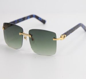 Neue Mode Randlose Marmor Blau Plank Sonnenbrille 8200757 Hohe Qualität Fahren Brillen Designer Herren Frauen Luxus Sonnenbrille 4453272