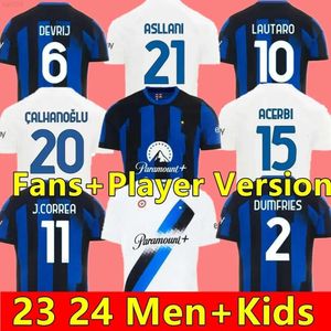 Inter 22 23 24 Futbol Forması Milans 10 Lautaro Martinez 23 Nicolo Barella 32 Federico Dimarco 20 Hakan Calhanoglu 22 Henrikh Joaquin Correa Internazionale Home Away