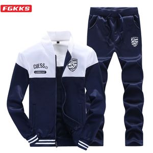 Tute da uomo FGKKS Autunno Uomo Trendy Set sportivi Giacca da baseball da uomo di marca di moda Pantaloni Abbigliamento sportivo Tuta a maniche lunghe Set Uomo 230922