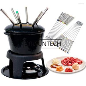 Forks 50sets Pot Multifunction Stainless Steel Fondue Fork Chocolate Cheese Fruit Dessert Melting Skewer