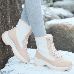 3 женские каблуки для тренда мех лодыжка платформа снежного бота Feminina Light Short Winter Shoes fem 230923 2092