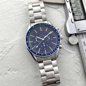 Herrenuhr Edelstahl Sechs Stiche 42mm Luxusmarke Alle Zifferblätter Quarzuhren OM Fashion Chronograph Uhr Stahlarmband Typ260n