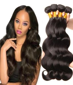 9A Brazil Human Hair Wefts 16 18 20 22 24inch African Female Hairs Bundle Body Wave Black Big Wave Snake Curl Nature Color40114758030325