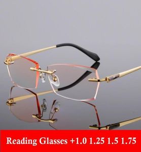 サングラスvazrobe reading Glasses Male 10 125 175 20 25 275 30 Persbyopia Men Rimless Blue Brown Gray Eyeglasses Fra4507200