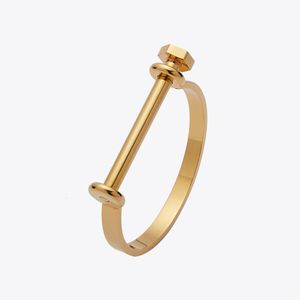 Bangle Enfashion Shackle U Cuff Pulseira Noeud Armband Parafuso de Cor de Ouro para Mulheres Pulseiras Manchette Bangles 230922