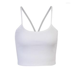 Women's Tanks Women Tank Crop Top Seamless Female White Camisole Sexy Bustier Bra Lingerie Intimates Vest