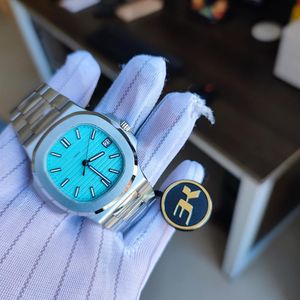 3KF qualidade superior mais fino 8 33mm relógio masculino vestido relógio de pulso masculino 5711 5711 1A-018 automático 324 pulseira clássico T mostrador azul lim199u