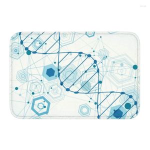 Tapetes Personalizado Científico DNA Capacho Mat Anti-Slip Ciência Química Cozinha Banheiro Sala de estar Bem-vindo Tapete Tapete Footpad 40/60cm