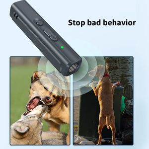 Dog Collars Leashes Ultrasonic Repeller Deterrent Anti Barking Cat Tinea Ultraviolet UV検出光止め樹皮Control USB充電式バッテリー230922