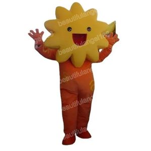 Halloween niedliche Sonnenblumen-Maskottchen-Kostüme, Simulation, Top-Qualität, Cartoon-Thema, Charakter, Karneval, Unisex, Erwachsene, Outfit, Weihnachtsfeier-Outfit-Anzug