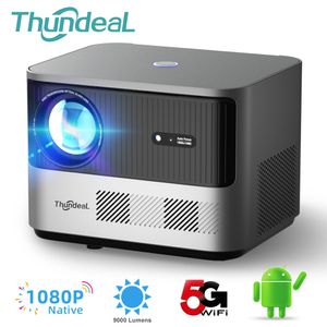 Projectors Projectors ThundeaL TDA6 Full HD Projector 1080P 2K 4K Video Home Theater Auto Focus 5G WiFi Android Projector TDA6W 3D Portable Proyector 230922