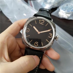 NOWOŚCI MAŁNE ZATWARZENIE MECHANICZNY Ruch dłoni zegarki ze stali nierdzewnej Zegarki czarny Man Man Streftwatch Pasek 47 mm PA022810