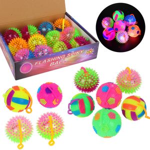 Halloween Supplies 1PC Cartoon Light Up Glowing Hair Flash Ball Baby Elastizität Spaß Spielzeug Geschenke Kinder Squeeze LED Anti Stress Farbe zufällig 230922