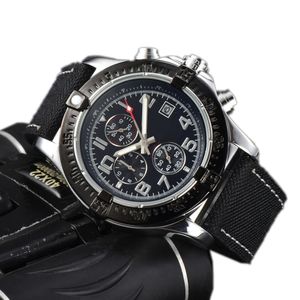 2024 NOWOŚĆ MENS Watch Three Igle Quartz Watch Wysokiej jakości najlepsza luksusowa marka Chronograph zegar Zegarek gumowy zegarek Zespół Mężczyznę Watche Men's WTCH Ben-08