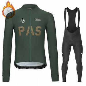 Cykeltröja sätter PNS Cycling Jersey Set Winter Thermal Fleece PAS Normal Studios Cycling Suit Racing Bike Mountian Cycling Clothing Ciclismo Ropa 230922