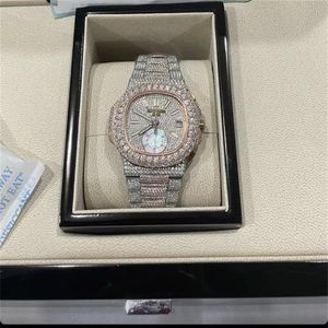 Luxury Mens Watches Moissanite Mosang Stone Diamond Watch Watch zegarki dla mężczyzn Top Montre de Luxe Zegarstka mechaniczna Automa216s