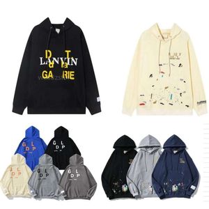 28Q9 Herren Hoodies Sweatshirts Hoodie Galleryes Depts Gary Painted Graffiti Used Letters Gedruckt Lose Lässige Mode Männer und Frauen 2cgwi