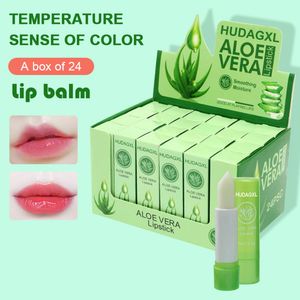 Aloe hidratante bálsamo labial mudança de cor batom nutritivo de longa duração cuidados com os lábios gloss labial maquiagem comestics