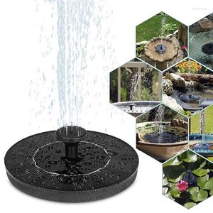 Trädgårdsdekorationer Solar Fountain Water Pump med färglampor för fågelbad 3W flytande dammtank