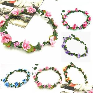 Haarschmuck Pflaumenblütenkranz Blumenstirnband Blumenkrone Haarband Mode Boho Böhmische Stirnbänder Kopfschmuck 11 Stile M090 Dr Dhomu