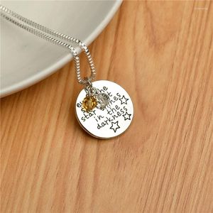 Pendant Necklaces Euro-American Fashion Letter Necklace "Even The Smallest Star Shines In Darkness" Jewelry Wholesale 20pcs/lot