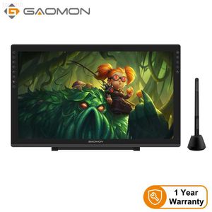 Grafiktabletter Pennor Gaomon PD2200 21,5 tum Grafisk tablett Display med full HD 92% NTSC Gamut Screen 8192 Nivåer Batterifri penna Tiltfunktion L230923