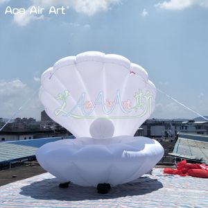 Inflatable Advertising Shell Model Giant Advertising LED Seashell Dome Model with Air Blower for Wedding Party Decoration