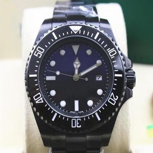 Top Quality 44mm Sea-Dweller 116660 Azul Preto Dial Cerâmica Moldura Safira Ásia 2813 Movimento Automático Mens Relógios de Pulso2947