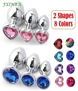 Fxinba plugue anal de aço inoxidável, conjunto grande de bunda de metal, joias, buttplug, brinquedos sexy adultos para mulheres, man8831670