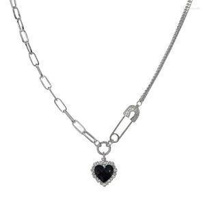 Anhänger Halsketten Winzige Herz Halskette für Frauen Edelstahl Kurze Kette Geschenk Ethnische Böhmische Halsband Großhandel