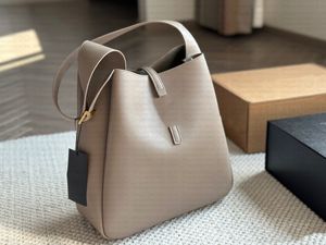 Mode Rose Hobo Bag echtes Leder Eimer Umhängetasche für Frauen Luxus Metall Brief Schnalle Öffnung Designer Tasche